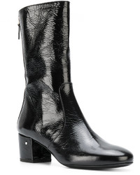 Bottines en cuir noires Laurence Dacade