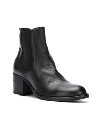 Bottines en cuir noires Strategia