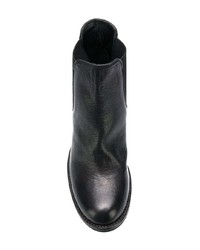 Bottines en cuir noires Strategia