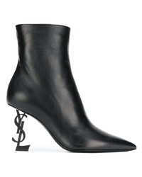 Bottines en cuir noires Saint Laurent