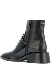 Bottines en cuir noires MM6 MAISON MARGIELA