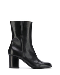 Bottines en cuir noires Pantanetti