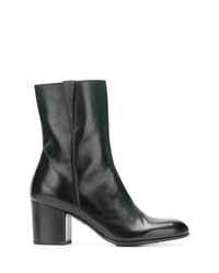 Bottines en cuir noires Pantanetti