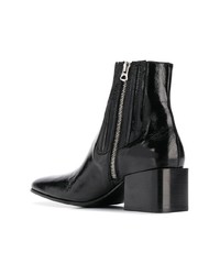 Bottines en cuir noires Acne Studios