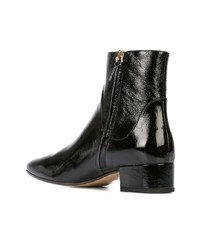 Bottines en cuir noires Francesco Russo