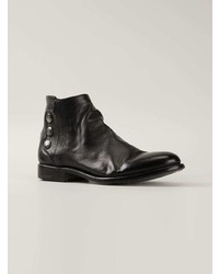 Bottines en cuir noires Alberto Fasciani