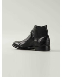 Bottines en cuir noires Alberto Fasciani