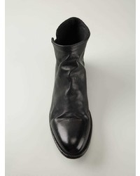 Bottines en cuir noires Alberto Fasciani