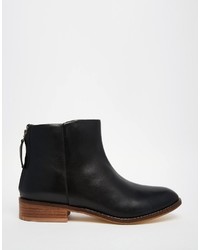 Bottines en cuir noires Dune