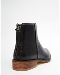 Bottines en cuir noires Dune