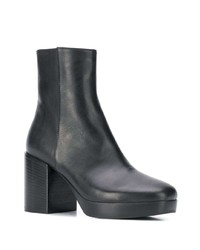 Bottines en cuir noires A.F.Vandevorst