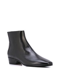 Bottines en cuir noires Santoni