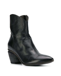 Bottines en cuir noires Officine Creative