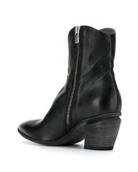 Bottines en cuir noires Officine Creative