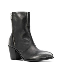 Bottines en cuir noires Rocco P.