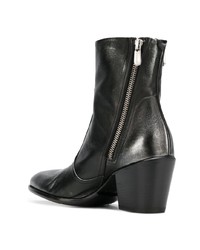 Bottines en cuir noires Rocco P.