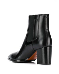 Bottines en cuir noires Santoni