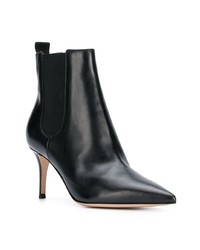 Bottines en cuir noires Gianvito Rossi