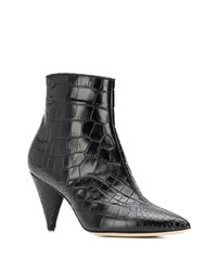 Bottines en cuir noires Polly Plume