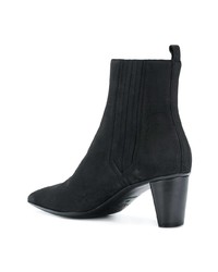 Bottines en cuir noires Sartore