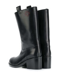 Bottines en cuir noires A.F.Vandevorst