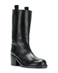 Bottines en cuir noires A.F.Vandevorst