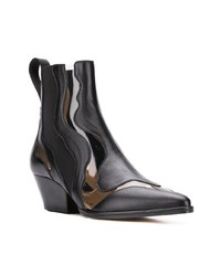 Bottines en cuir noires Sergio Rossi