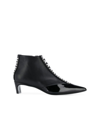 Bottines en cuir noires Racine Carree