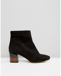 Bottines en cuir noires Asos