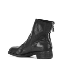 Bottines en cuir noires Guidi