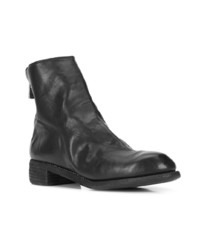 Bottines en cuir noires Guidi