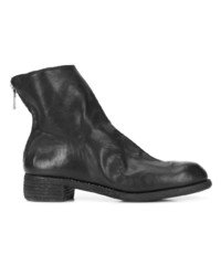 Bottines en cuir noires Guidi