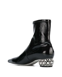 Bottines en cuir noires Rene Caovilla