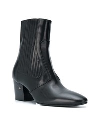 Bottines en cuir noires Laurence Dacade