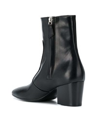 Bottines en cuir noires Laurence Dacade