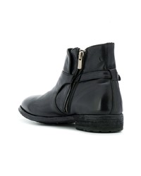 Bottines en cuir noires Officine Creative