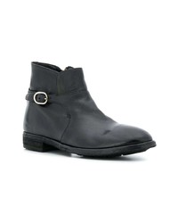 Bottines en cuir noires Officine Creative