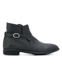 Bottines en cuir noires Officine Creative