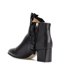 Bottines en cuir noires Racine Carree