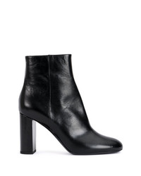 Bottines en cuir noires Saint Laurent