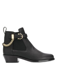 Bottines en cuir noires Salvatore Ferragamo