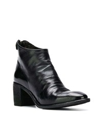 Bottines en cuir noires Officine Creative