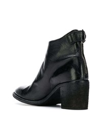 Bottines en cuir noires Officine Creative