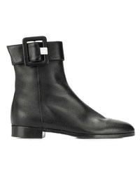 Bottines en cuir noires Sergio Rossi