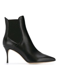 Bottines en cuir noires Sergio Rossi