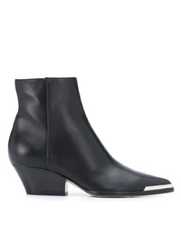 Bottines en cuir noires Sergio Rossi