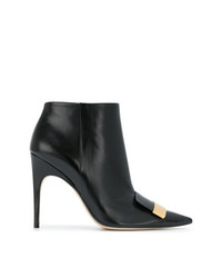 Bottines en cuir noires Sergio Rossi