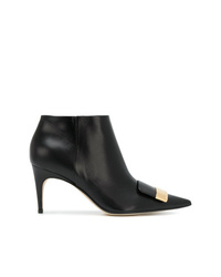 Bottines en cuir noires Sergio Rossi