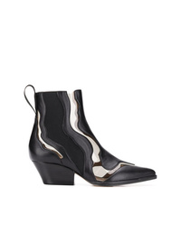 Bottines en cuir noires Sergio Rossi