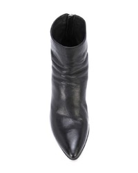 Bottines en cuir noires Officine Creative